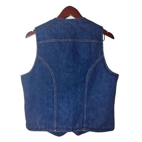 MAVERICK Blue Sherpa Shearling Jeans Vest Men S Size M Gem