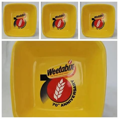 Weetabix Bowls Set Of 4 70th Anniversary Cereal Bowls £2999 Picclick Uk