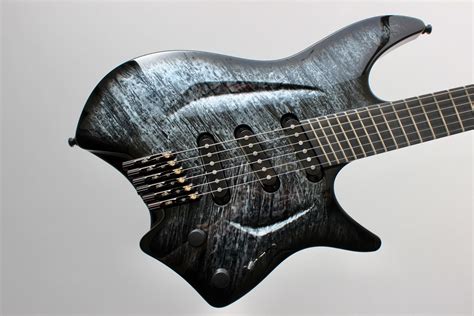 H Dark Grey Sapphire Flamed Marble Burst Gloss Aristides Guitars