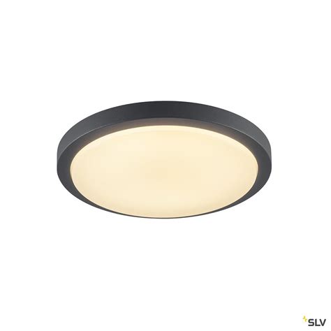 Applique et plafonnier extérieur rond SLV AINOS anthracite LED 22W