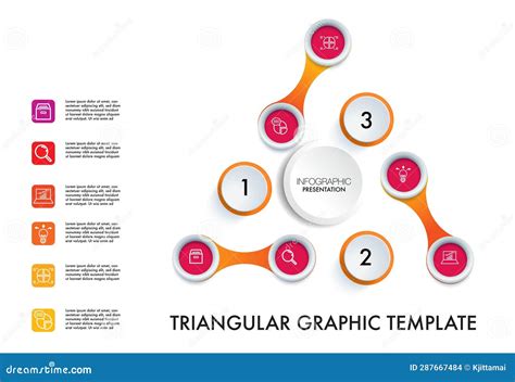 Infographic For Project And Planning Template Triangle Shape Stock