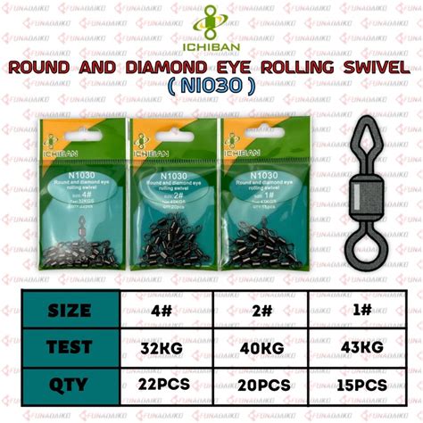 Ichiban Round And Diamond Eye Rolling Swivel N Shopee Malaysia