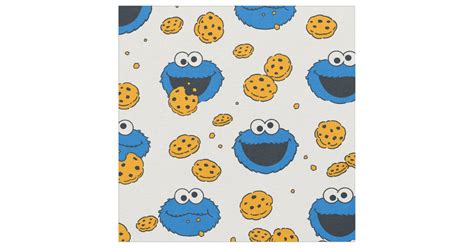 Cookie Monster C Is For Cookie Pattern Fabric Zazzle