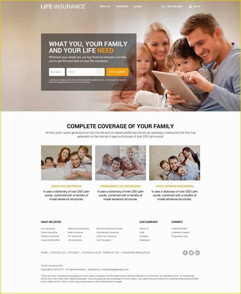 Life Insurance Website Templates Free Download Of Responsive Life ...