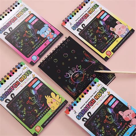 Rainbow Magic Scratch Off Paper Set Para Crian As Raspando Pinturas De