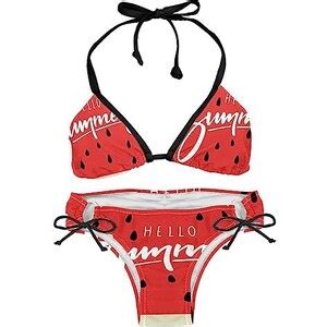Suojapuku Bikini Da Donna Costume Da Bagno A Due Pezzi Ciao Estate Lettering Anguria Insiemi Del