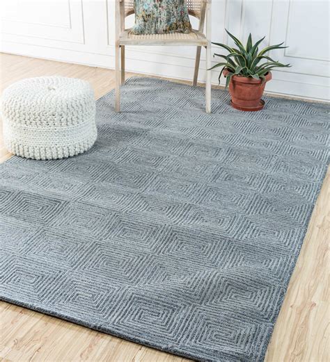 Buy Textured Solids Wool Hand Tufted X Feet Carpet By Asterlane At