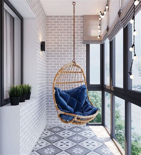 Подвесное кресло на балконе | Small balcony design, Balcony design ...