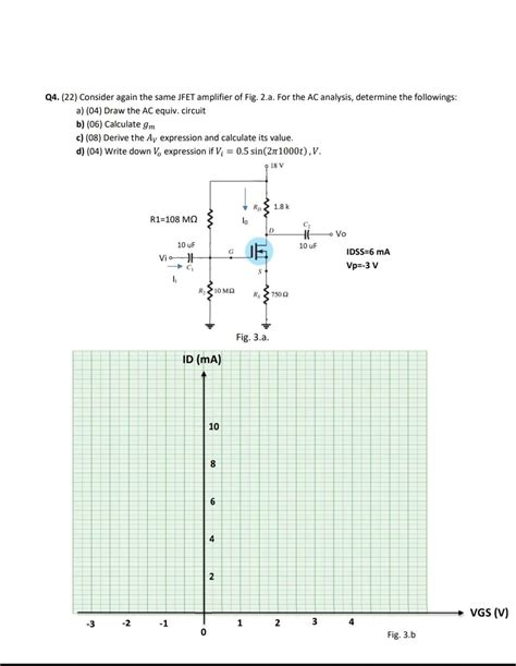 Solved Q4 22 Consider Again The Same Jfet Amplifier Of