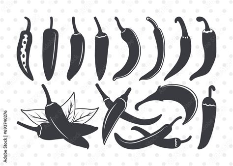 Chili Pepper SVG Chili Clipart Hot Chili Svg Hot Pepper Svg Half Chili Svg Chili Bundle
