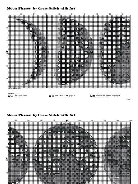 Moon Phases Color Symbols Chart | PDF