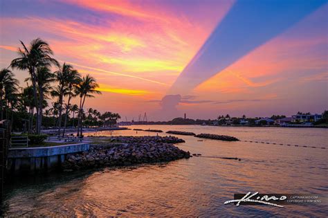 Shadow Ray Jupiter Sunset Dubois Park Royal Stock Photo