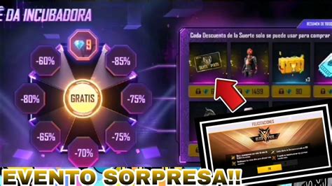 EVENTO SORPRESA RULETA DE LA SUERTE FREE FIRE PASE ELITE EN