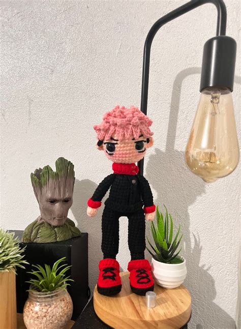 Anime Crochet Itadori Yuji Amigurumi Pattern Jujutsu Kaisen Crochet