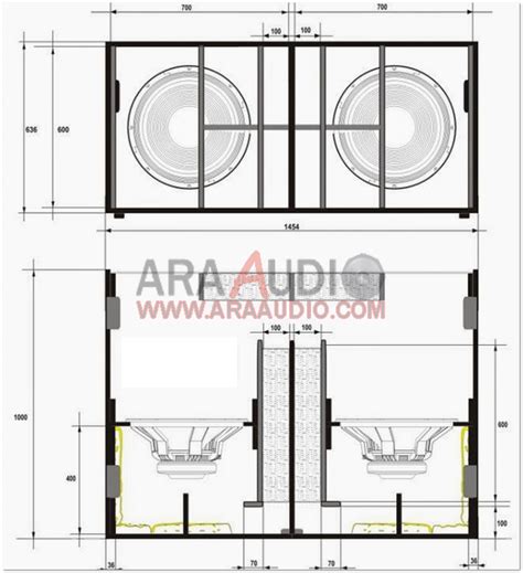 Ukuran Dan Skema Box Speaker Planar Horn Inch Double Long Atelier