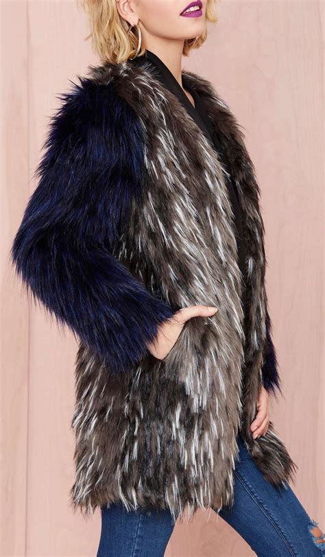 Glamorous Naima Faux Fur Coat With Images Faux Fur Coat Shop Fur