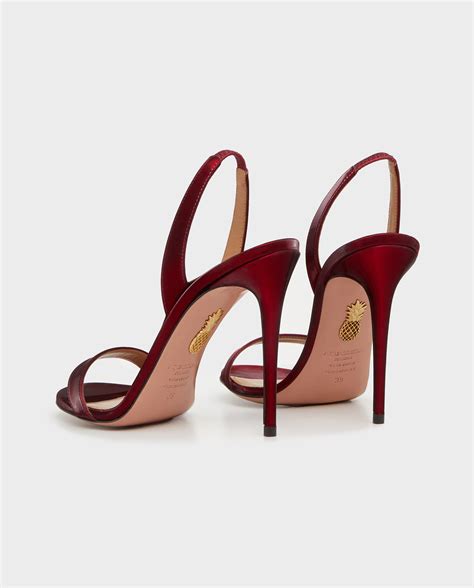 Damskie czerwone sandały na szpilce So Nude Aquazzura Moliera2