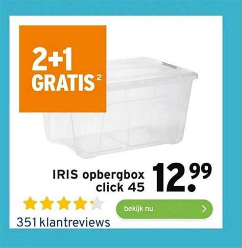 Iris Opbergbox Click 45 2 1 Gratis Aanbieding Bij GAMMA 1Folders Nl