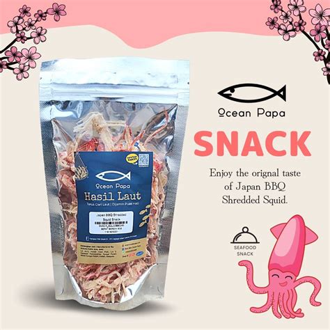 Ocean Papa Snack Japan Bbq Shredded Squid Snack G Sotong Kering