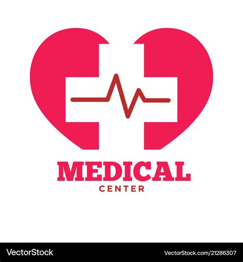 Medical center poster with heart symbol Royalty Free Vector