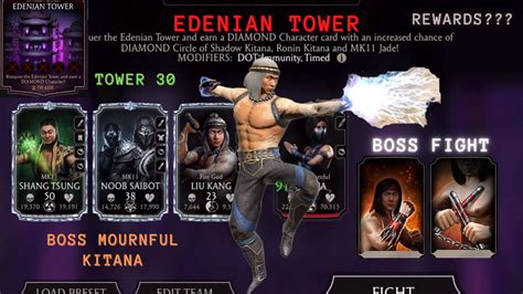 MK Mobile Edenian Tower Boss Fight Tower 30 Rewards Boss Mournful