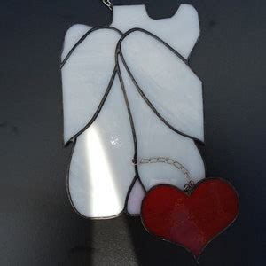 Nude Girl Naked Woman Hanging Glass Decoration Vagina Vulva Pussy Red Heart Unusual