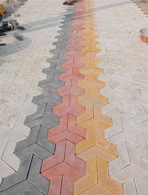 Material Concrete 60mm Red Outdoor Interlocking Paver Block At Rs 10