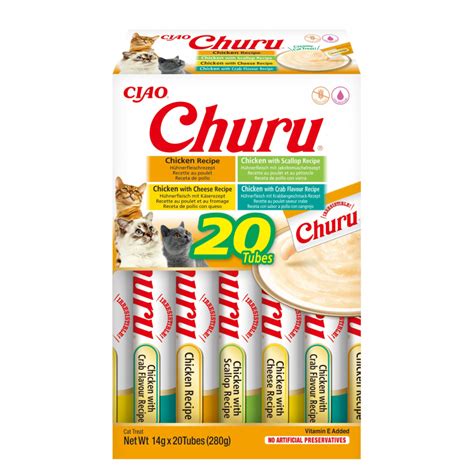 O Que É Churu Para Gatos - Pack Churu para gato adulto Pure Mix de Frango 20x14gr