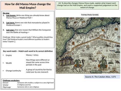 Ks3 History Mansa Musa And Mali Full Lesson Teaching Resources