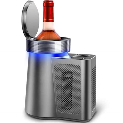 Yeego 5 9 In Portable Single Bottle Cellar Cooling Unit Wine Beverage Cooler In Stainless Steel