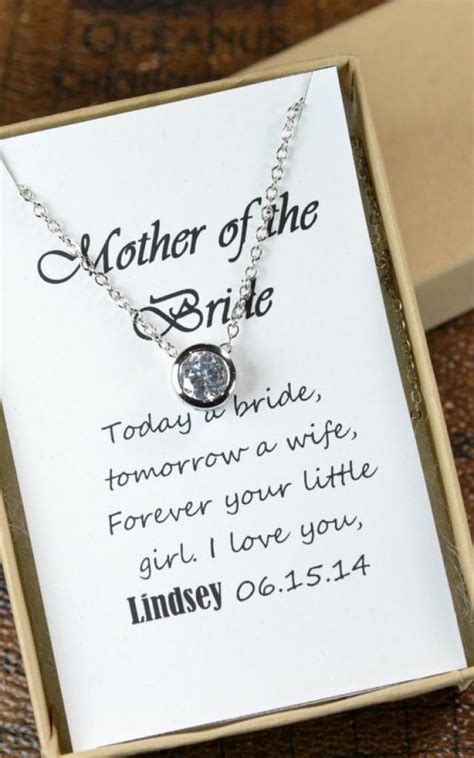 Mother Of The Groom Bride Solitaire Necklace Cubic Zirconia Necklace