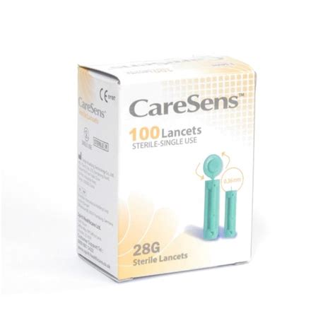 CARESENS Sterile Lancets 0 36mm 28g 100 Ashtons