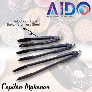 Jual Capitan Makanan Jepitan Makanan Kue Gorengan Warna Hitam Jepitan