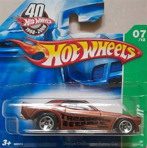 T HUNT Hot Wheels Dodge Challenger Funny Car Universo Hot Wheels