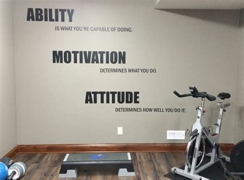 Motivational Quote Gym Wall Decal Ability Motivation Attitude 14