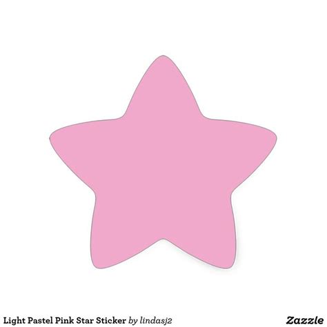 Light Pastel Pink Star Sticker Zazzle Pink Stars Star Stickers Pink