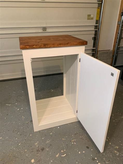 Single One Bay Mini Fridge Cabinet Farmhouse Style Cabinet Larger Mini Fridge Cabinet Custom