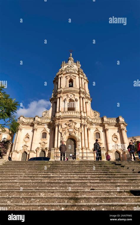 Duomo Of San Giorgio Cathedral In Modica Sicily Italy Stock Photo Alamy