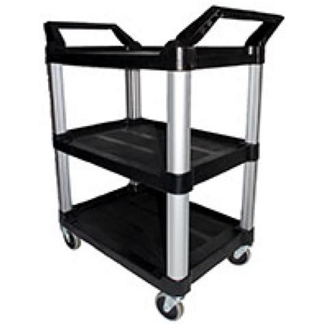 Trust Utility Service Cart Large Black X X Mm Ea