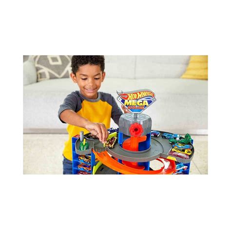 Hot Wheels Mega Garaj Oyun Seti 1 Hot Wheels 1 64 Ölçekli Araç Dahil Sarmal Asansör ve 60 tan