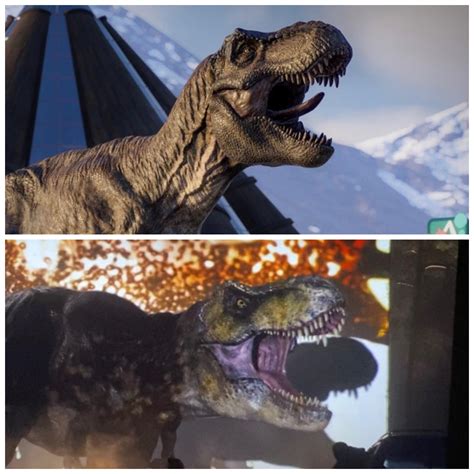 Spoilers Jwe2 Rex Vs Dominion Rexy Comparison 2 Rjurassicworldevo