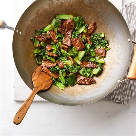 Chinese Ginger Beef Stir Fry With Baby Bok Choy Recipe Eatingwell