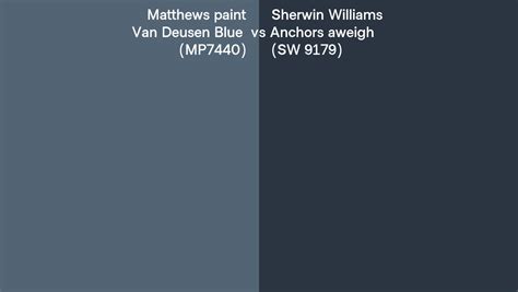 Matthews Paint Van Deusen Blue Mp Vs Sherwin Williams Anchors