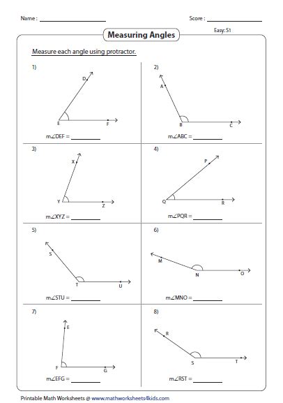 Drawing And Measuring Angles Worksheet Angleworksheets