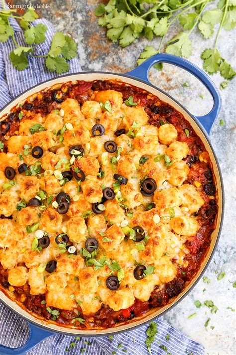 Taco Tater Tot Hotdish • A Farmgirls Dabbles