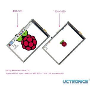 UCTRONICS B010601 UCTRONICS 3 5 Inch Touch Screen For Raspberry Pi 4