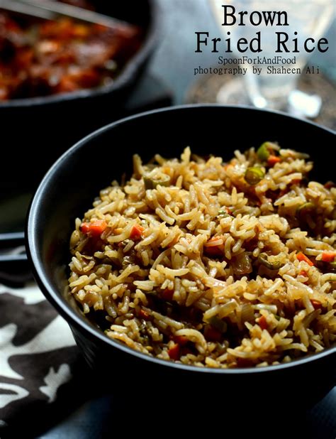 VEGETABLE FRIED BROWN RICE Recipe | Spoon Fork And Food