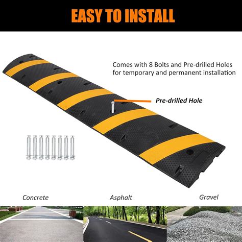 Towallmark Ft Rubber Speed Bump Pack Channel Modular Heavy Duty