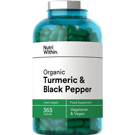 Buy Nutri Within Organic Turmeric And Black Pepper 365 Capsules