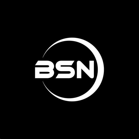 BSN letter logo design in illustration. Vector logo, calligraphy ...